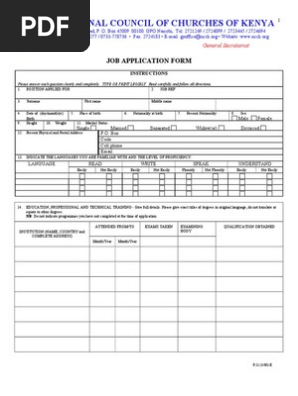 Job Application Form