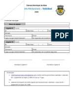 Ficha de inscrição