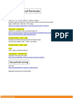 Electrical Formulas