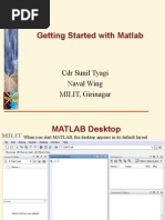 Getting Started With Matlab: CDR Sunil Tyagi Naval Wing MILIT, Girinagar