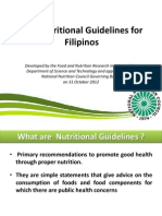 Nutritional Guidelines for Filipinos: 10 Key Recommendations