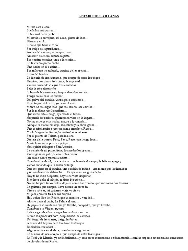 Listado de Sevillanas | PDF | Naturaleza