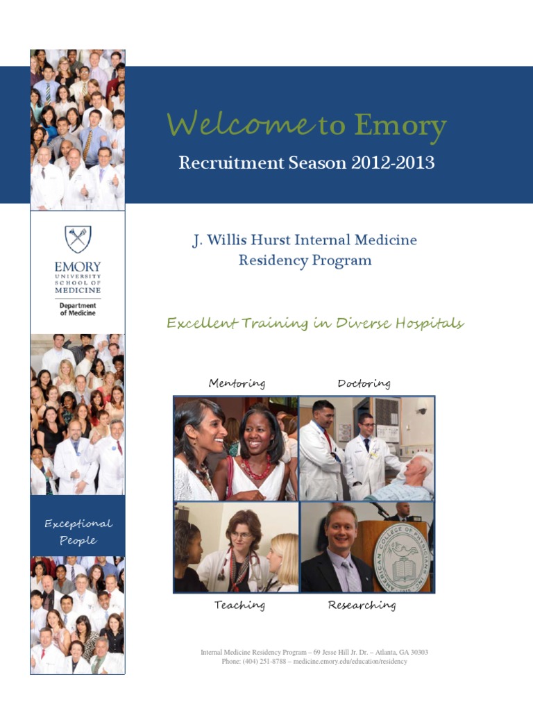 Emory Internal Medicine Residency Overview | PDF | Residency (Medicine ...