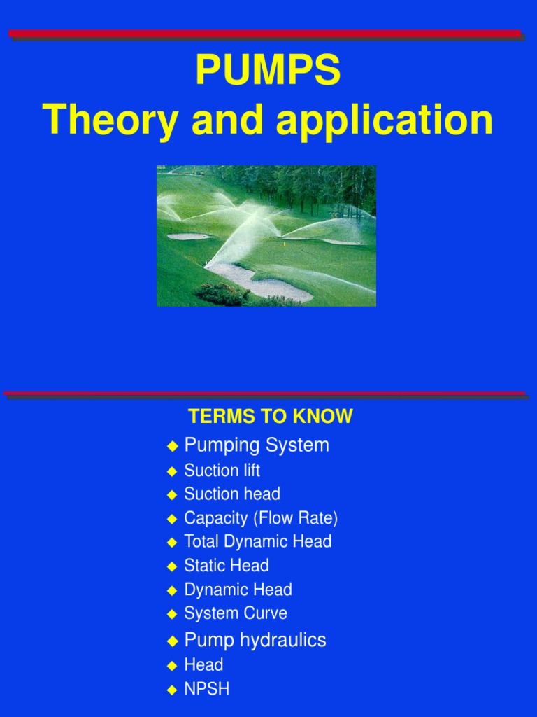 Pumps Theory Pressure Pump