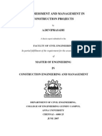 Risk Assessment and Management in Construction Projects Full Thesis