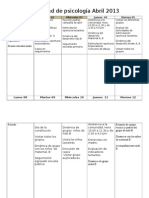 Actividades de La Semana. 04-2013