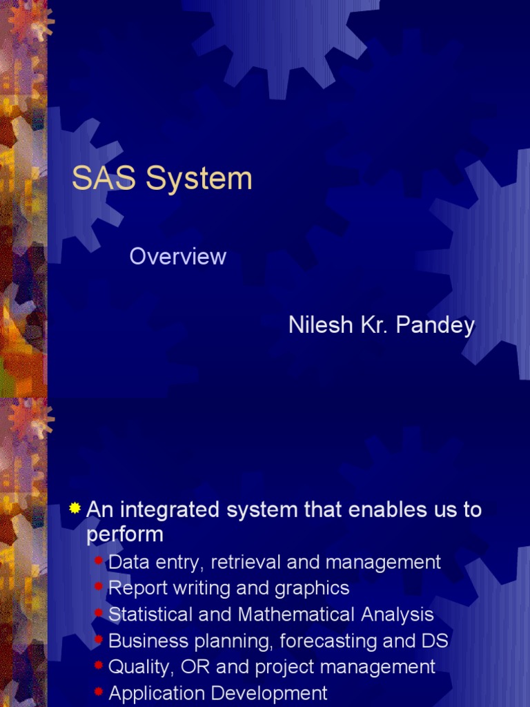 SAS System for Data Professionals | PDF | Computers