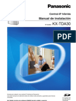 Manual de Instalacion Central Hibrida IP Panasonic KX-TDA30