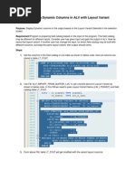 Displaying Dynamic Columns in ALV With Layout Variant