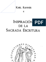 Rahner, Karl - Inspiracion de La Sagrada Escritura