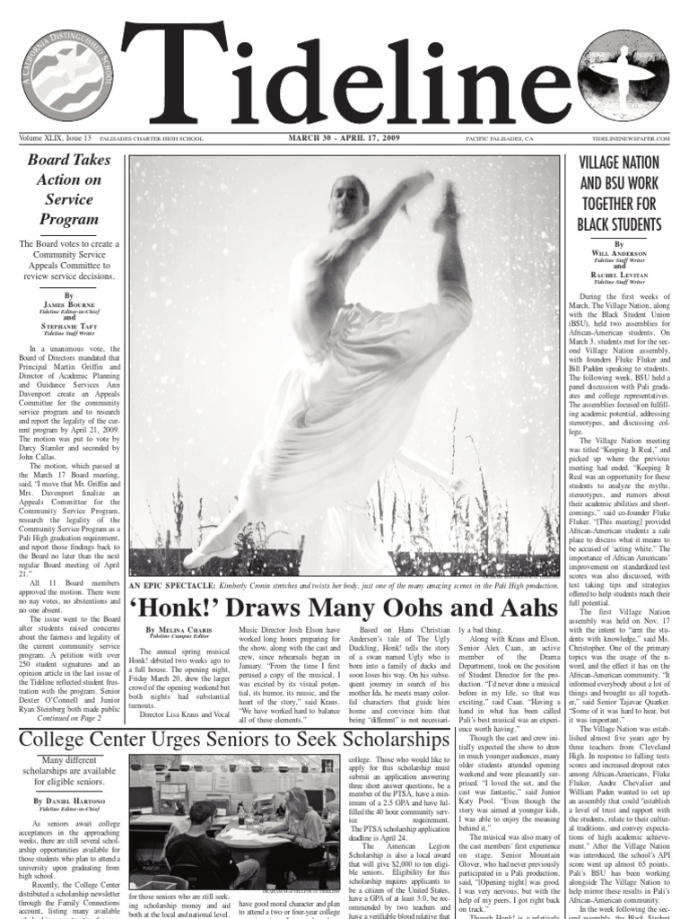 Pali High Tideline: March 2009 Edition | PDF