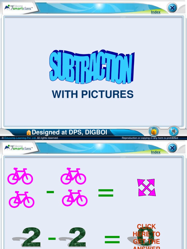 Subtraction-Of Pictures Prep | PDF