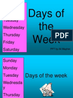 Days of the Week PPT Slideshow by Ali Mayher