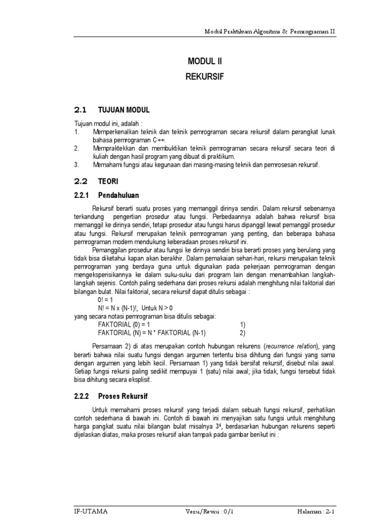 Modul Ii Rekursif