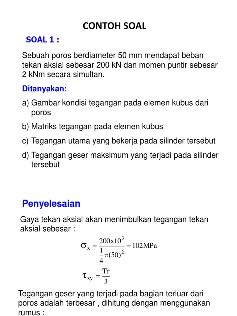 6 Contoh Soal Teg Utama