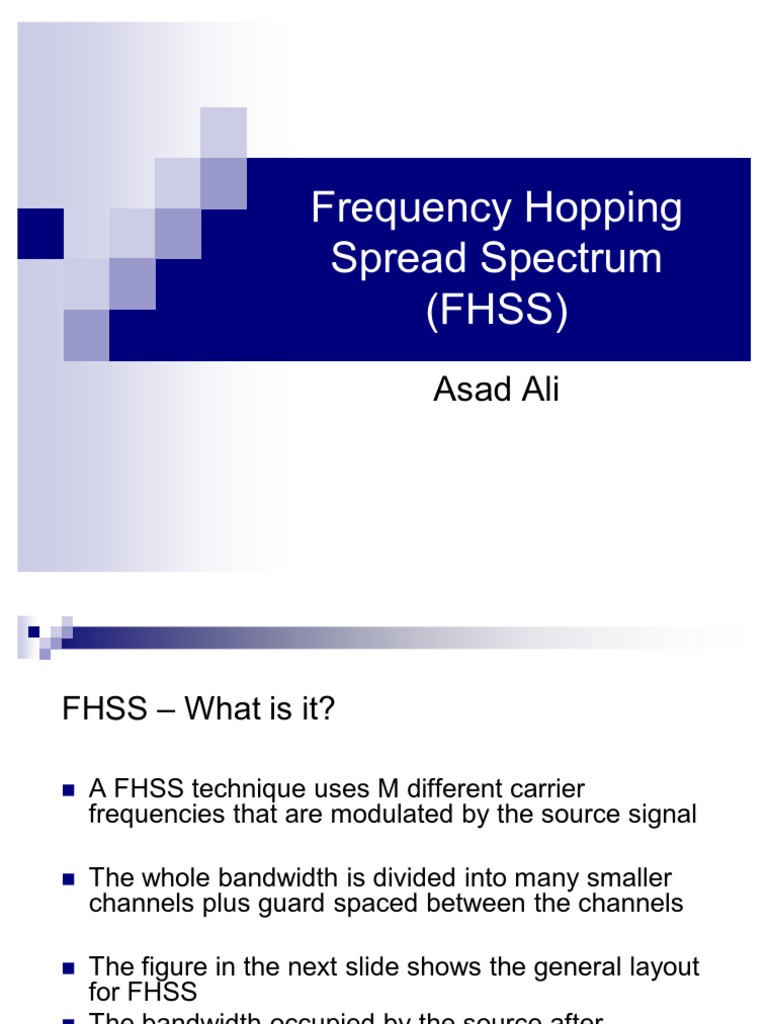 Frequency Hopping Spread Spectrum Fhss Pdf