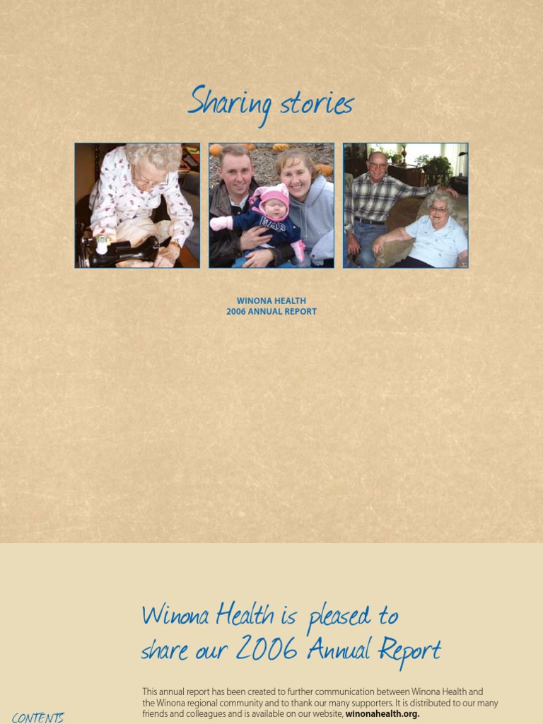 Winona Health 2006 Annual Report Descargar gratis PDF Clinic Patient