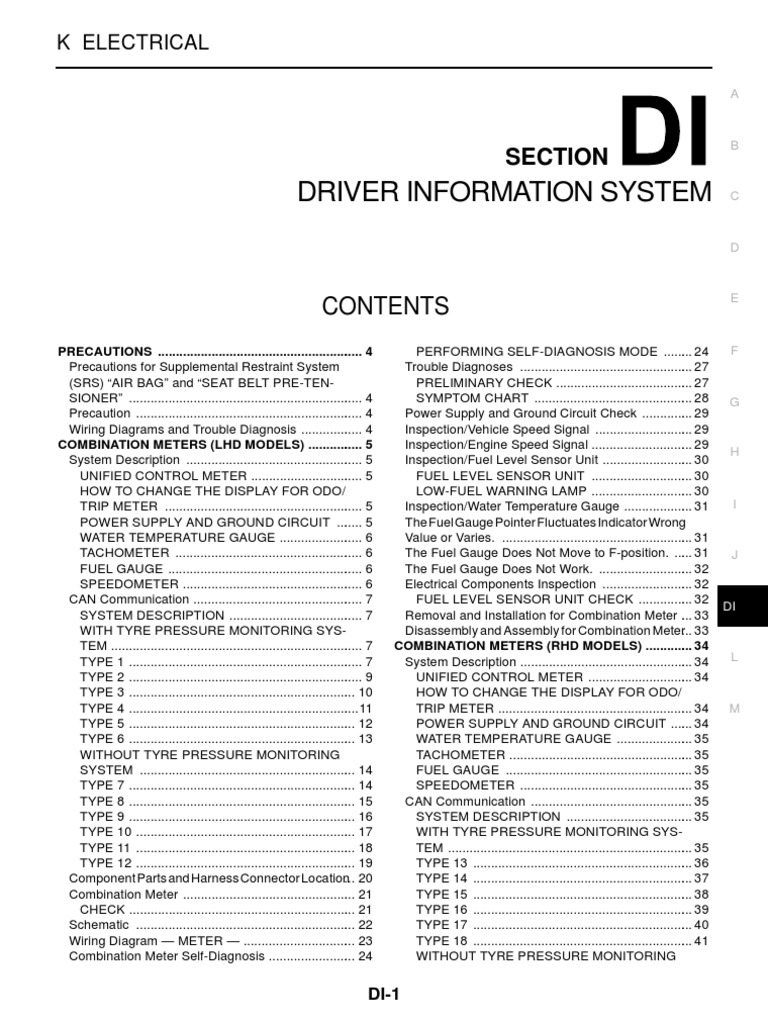 Driver Information System: Section | PDF | Anti Lock Braking System ...