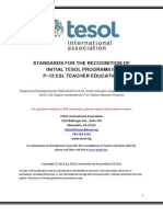 The Revised Tesol Ncate Standards For The Recognition of Initial Tesol Programs in P 12 Esl Teacher Education 2010 PDF