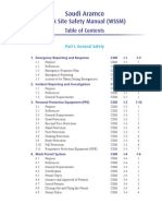 Saudi Aramco Work Site Safety Manual Table of Contents