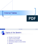 Internal Tables