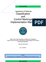 Department of Defense (DoD) Classification and Control Markings Implementation Manual (2008)