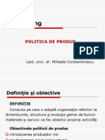 Curs 8 (Politica de Produs)