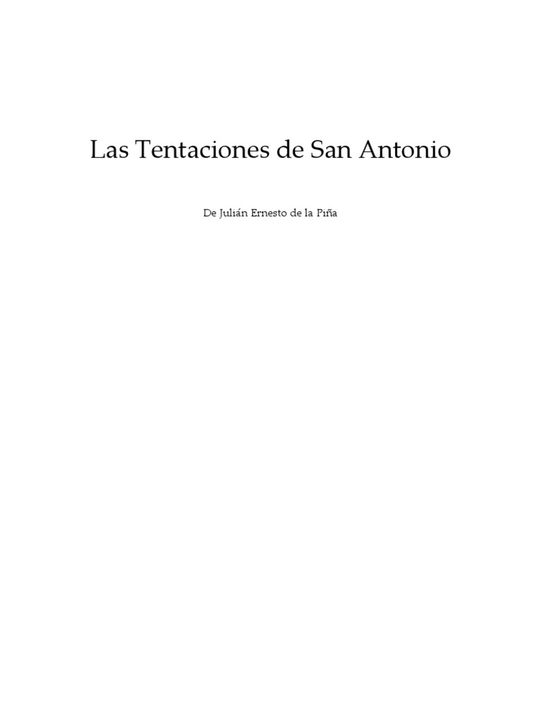 Las Tentaciones De San Antonio Pdf