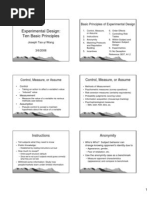 Experimental Method1 BasicDesignPrinciples
