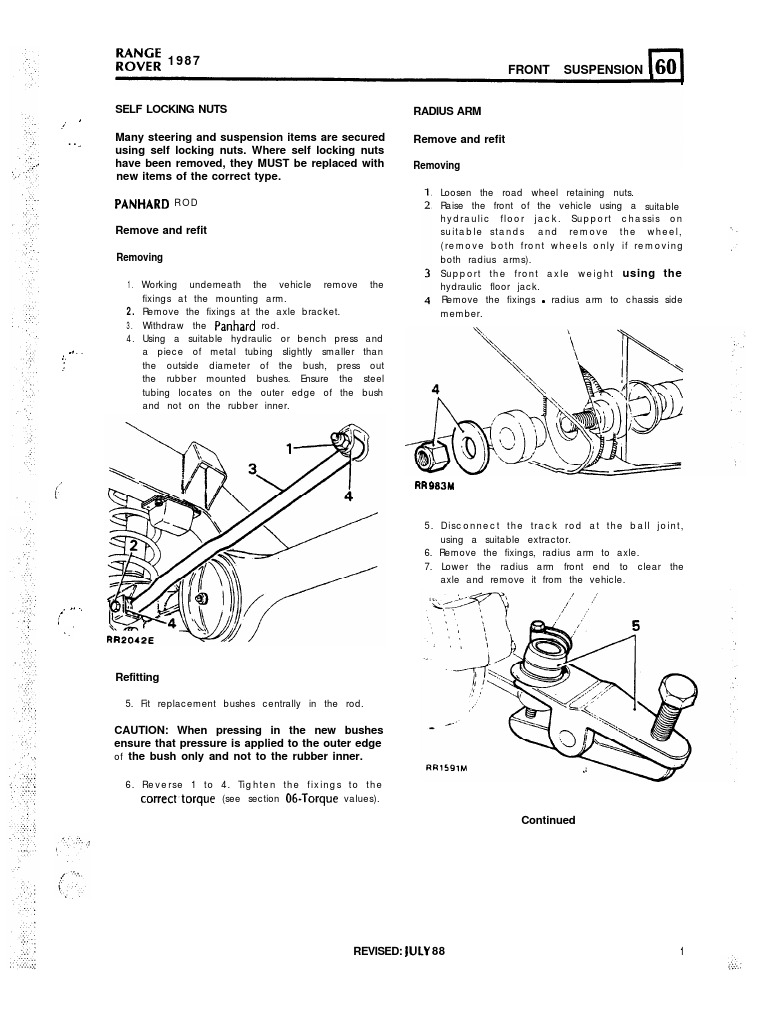 L322 Rear Suspension Maintenance Guide | PDF