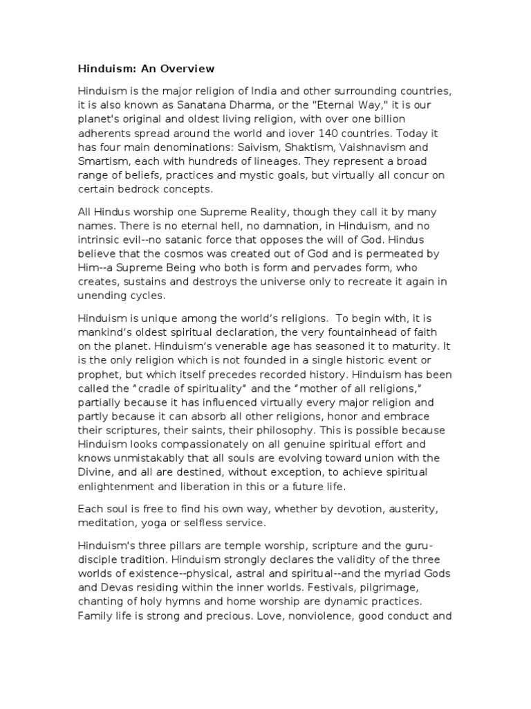 Hinduism In A Nutshell Hinduism 101 Hinduism Basics Pdf Moksha