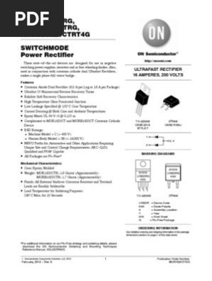Datasheet For Mur16 Rectifier Diode