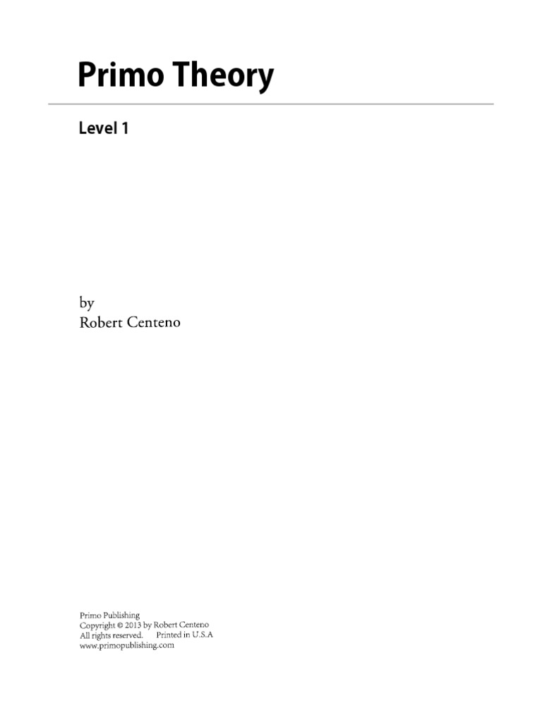 Primo Theory Level 1 Pdf