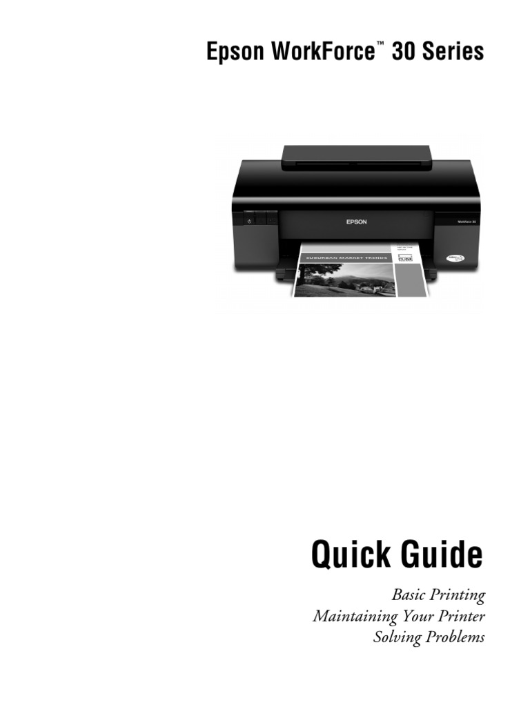 Manual Impresora Epson Workforce 30 | Printer (Computing) | Electrical