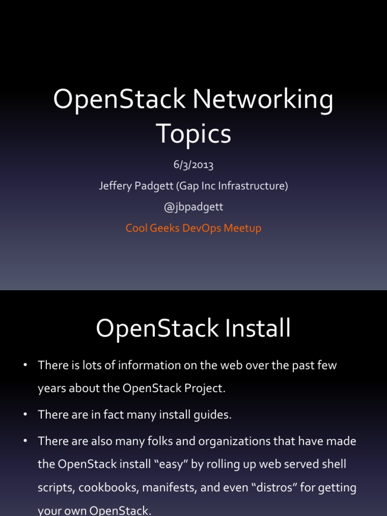 OpenStack Networking Topics Open Stack Computer Network Free 30