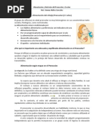 Alimentación del Preescolar y Escolar, Dr. Arteaga