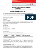 Hoja de Seguridad Oxigeno Industrial