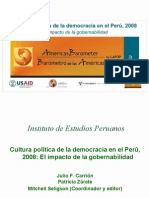 Cultura política de la democracia en el Perú 2008