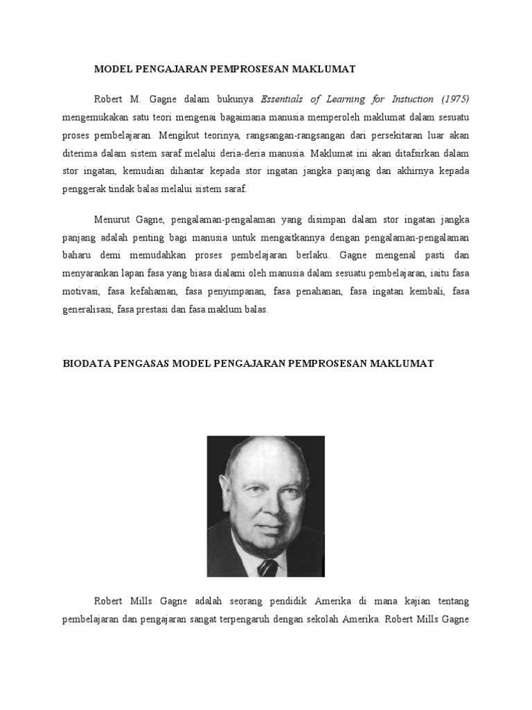 Model Pemprosesan Maklumat