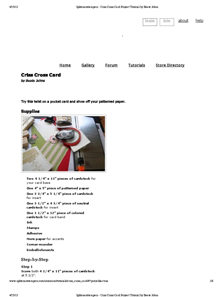 Criss Cross Card | PDF | Leisure