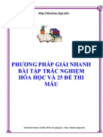 PHƯƠNG PHÁP GIẢI NHANH BÀI TẬP TRẮC NGHIỆM HÓA HỌC VÀ 25 ĐỀ THI MẪU