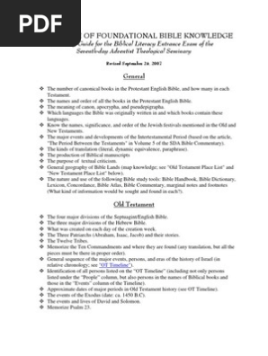 Bible Knowledge Study Guide