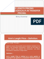 Arms Length Pricing Methodologies (Alp) in Transfer Pricing.: Binny Chummar
