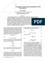 Tajima D' Statistical Method For Testing The Neutral Mutation Hypothesis by DNA