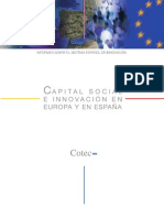 Capital social e innovación en Europa y en España
