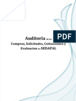 Auditoria de Evaluacion y Contrato de SB - Sedapal