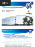 Download Chesapeake Energy April 2009 Presentation by DvNet SN14583215 doc pdf
