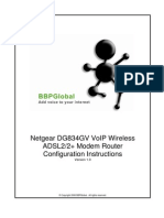 Netgear Dg834Gv Voip Wireless Adsl2/2+ Modem Router Configuration Instructions