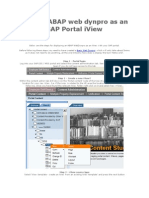 Display ABAP Web Dynpro As An SAP Portal Iview