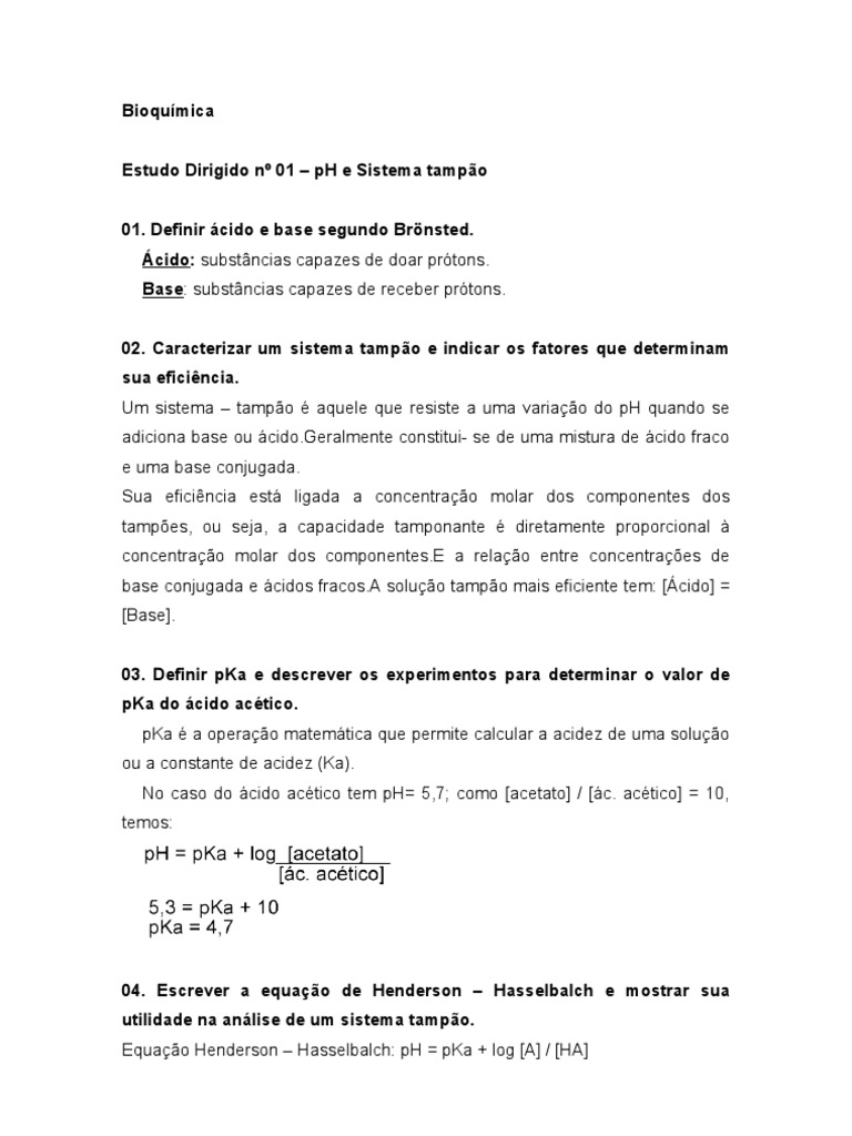 PH e Sistema Tampão | PDF